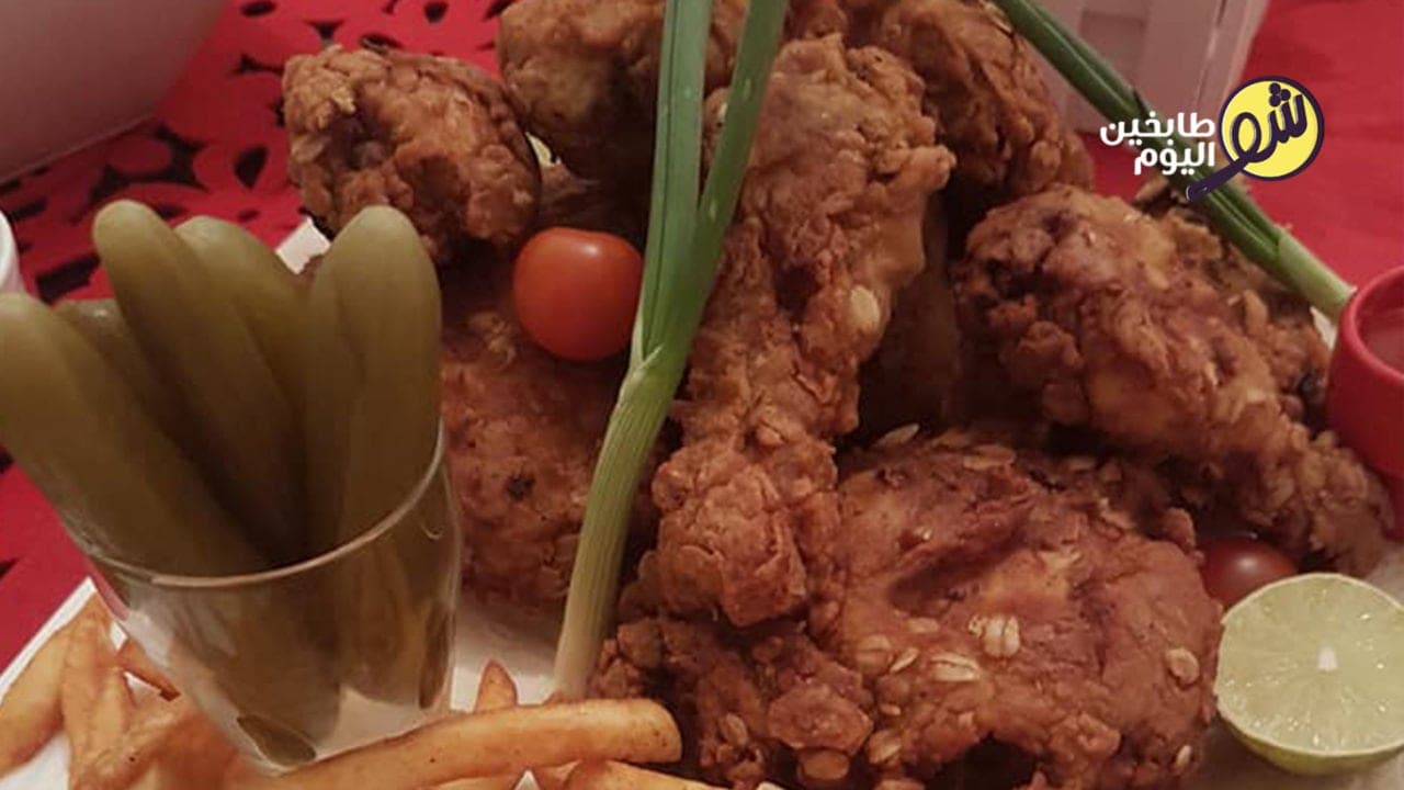 دجاج بروستد بالشوفان