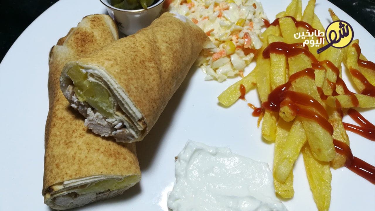 شاورما الدجاج المنزلية