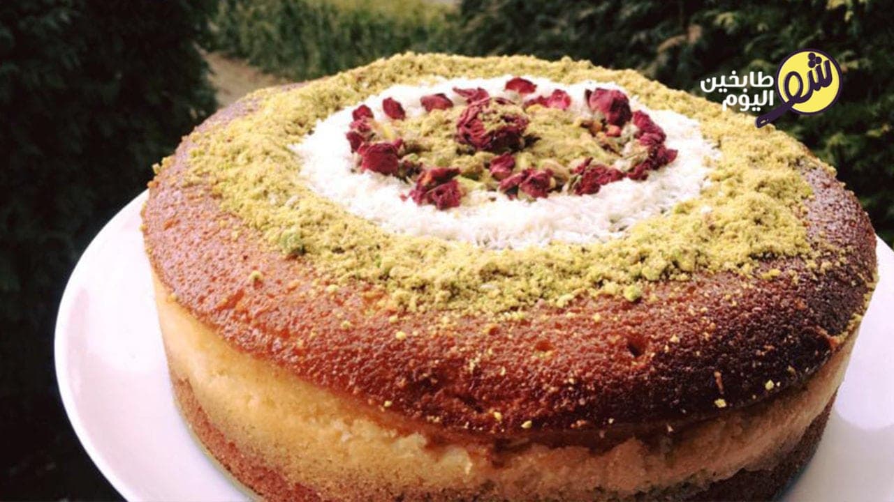 قالب البسبوسة بالقشطة