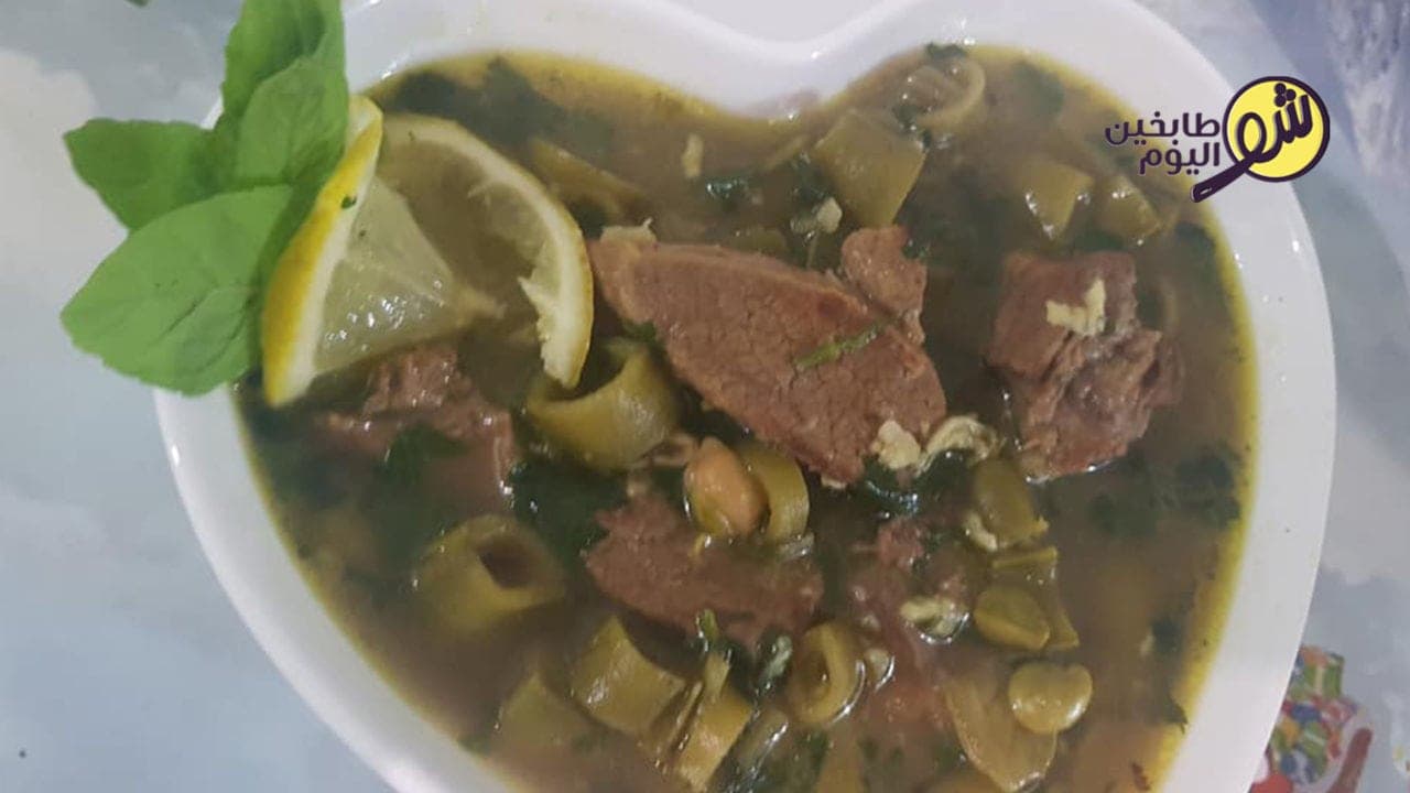 Green Fava Bean Stew with Meat