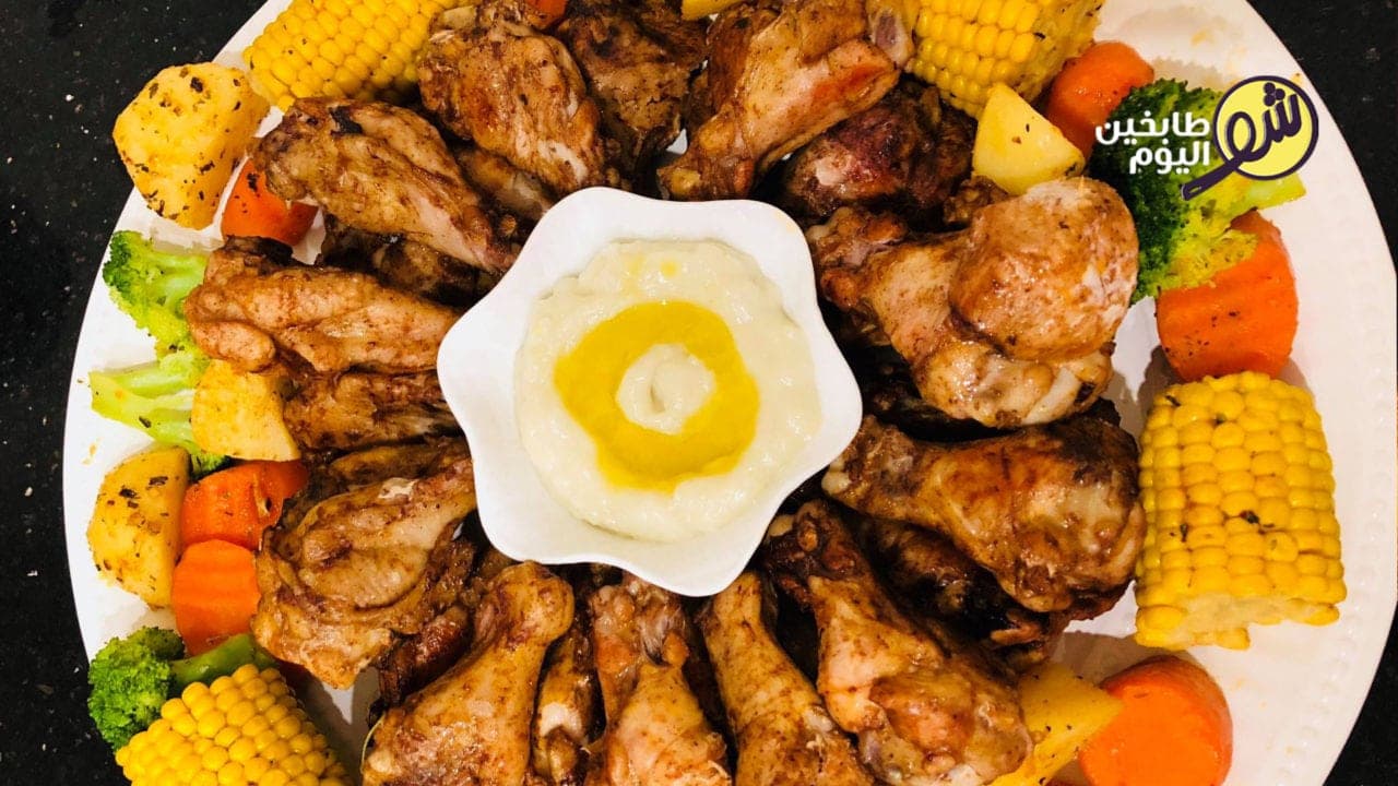 طريقة تحضير الدجاج المشوي مع الخضار