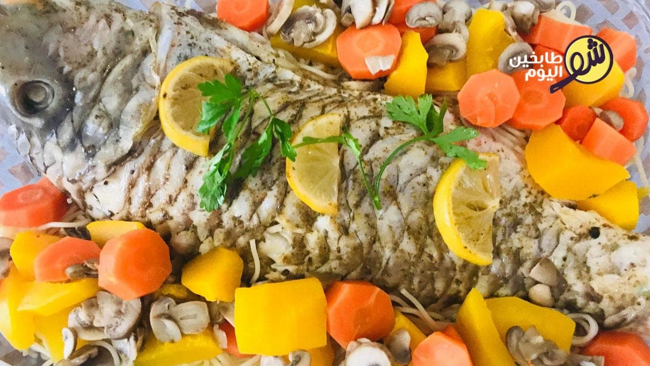 Baked Grilled Fish with Vegetables