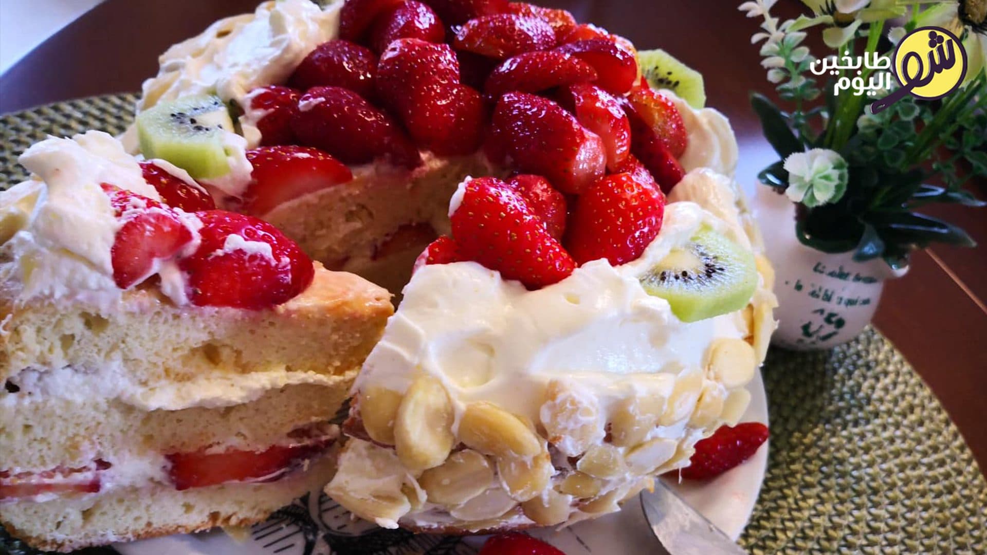 Oil-Free Strawberry Cake