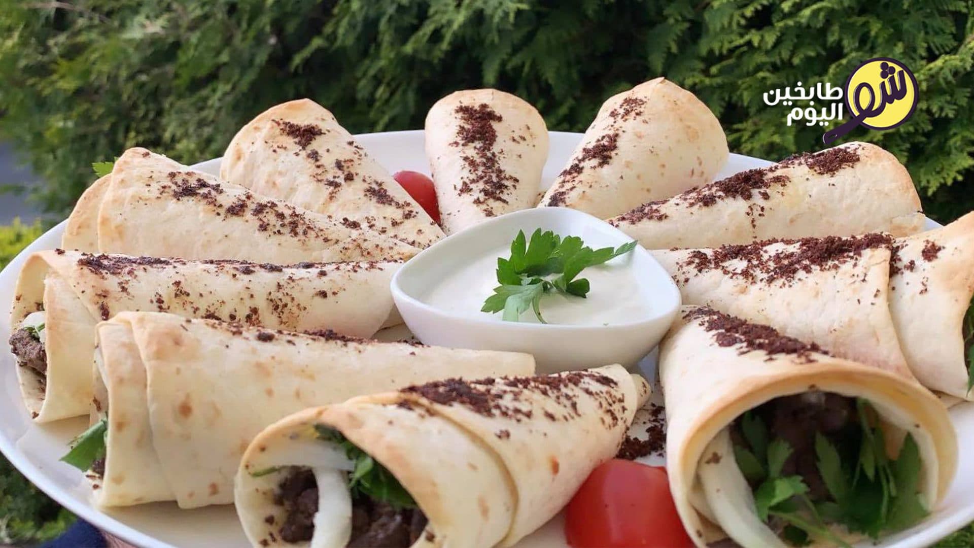 Smoked Beef Shawarma in Tortilla Cones