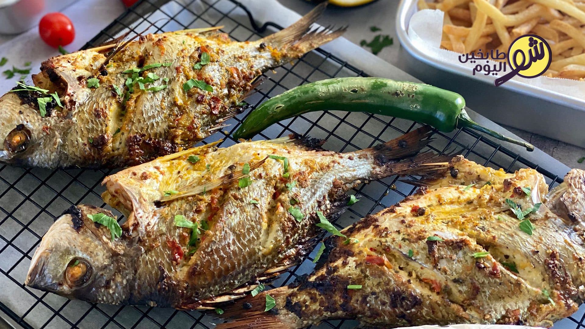 Grilled Fish with Basil