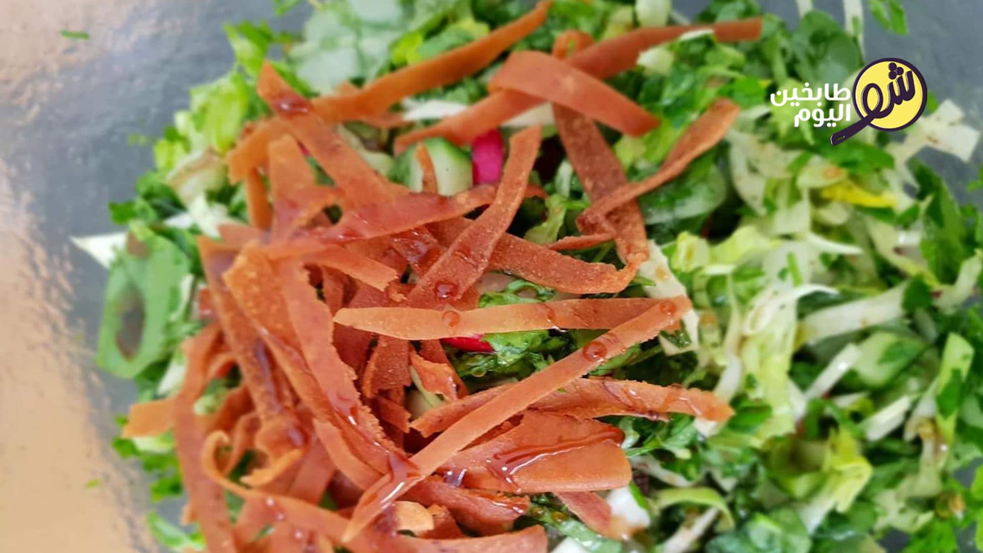 طريقة تحضير سلطة الفتوش اللبناني