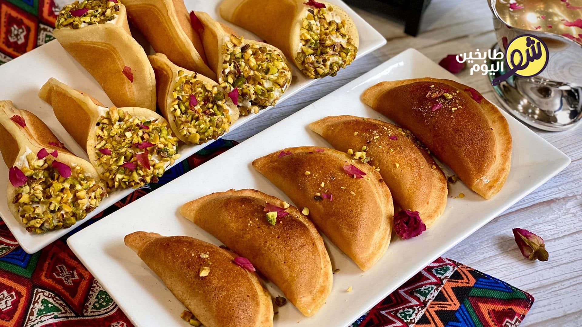 طريقة القطايف بالسميدة والطحين