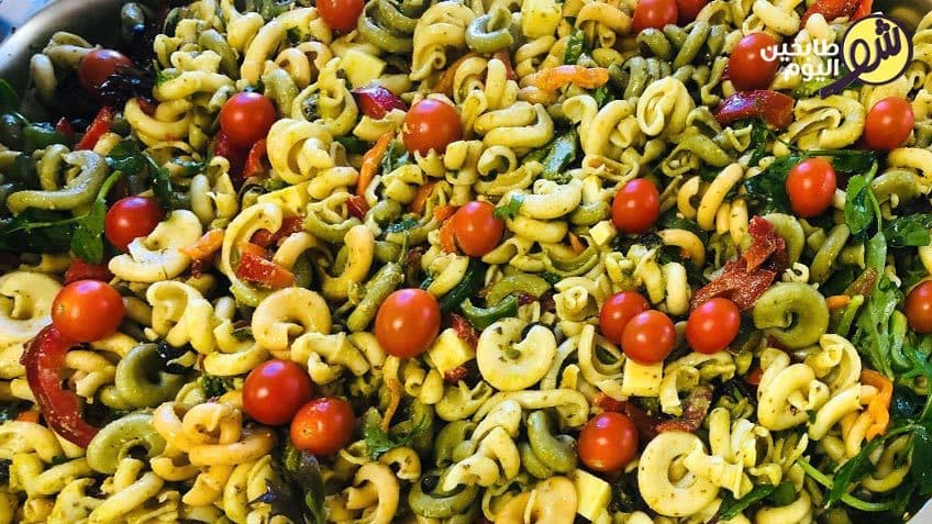 Colorful Pasta with Basil and Spinach