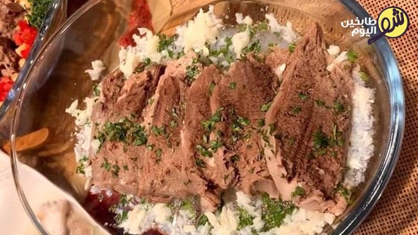 Beef Tongue with Garlic and Lemon